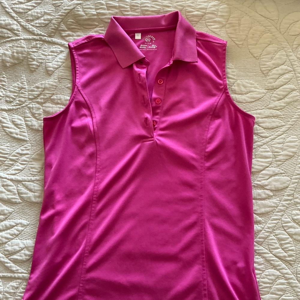 Women's Sleeveless Pink Golf Top